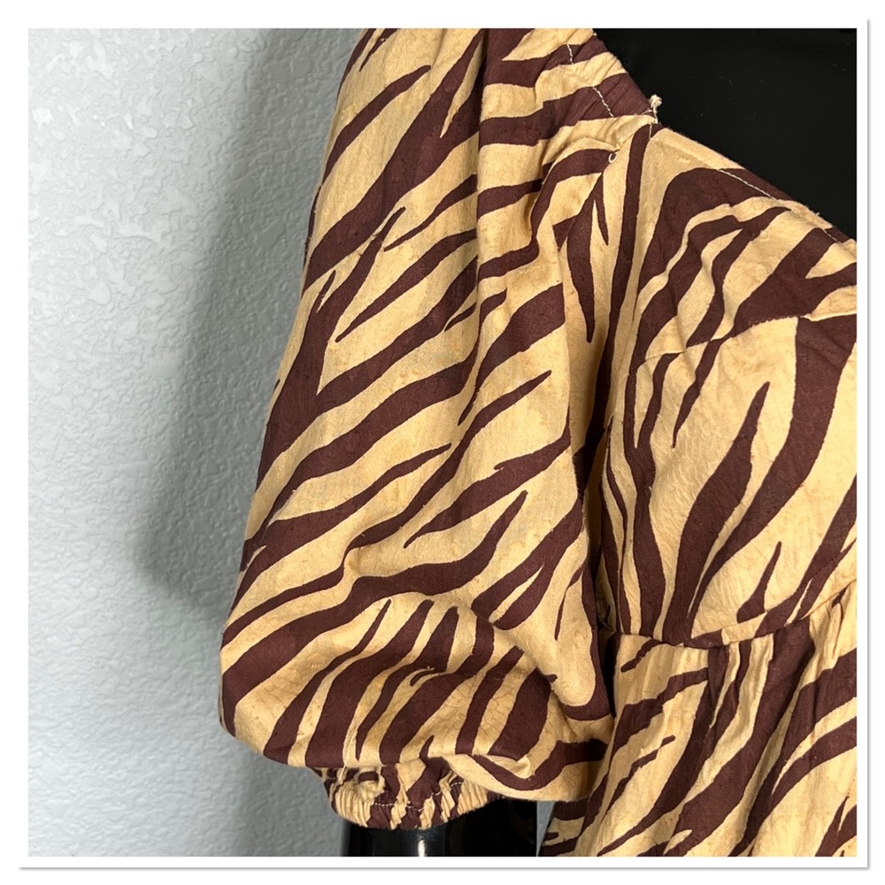 Anthropologie 100% Cotton Shell Blossom Maxi Dress - Modal Lined Sz S Brown NWT - Picture 5 of 12